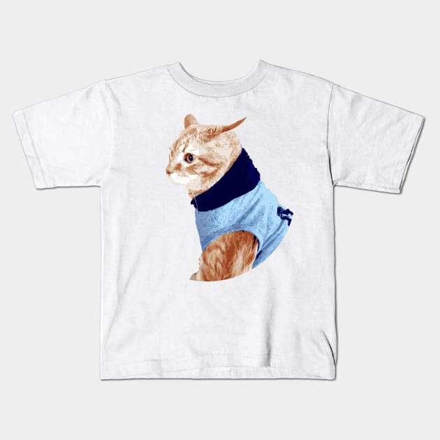 Cat in Sweater Kids T-Shirt by GorsskyVlogs